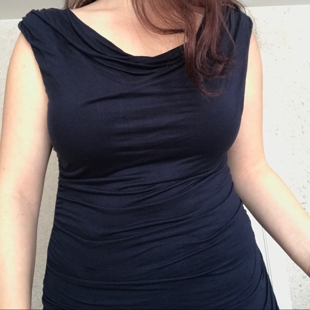 Navy blue tank top shirt